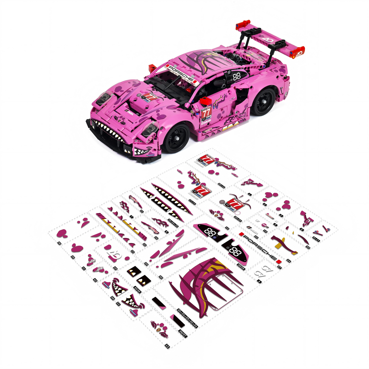 Porsche 911 GT3 R "REXY" AO Racing Car | Green & Pink Edition (1313 PCS)