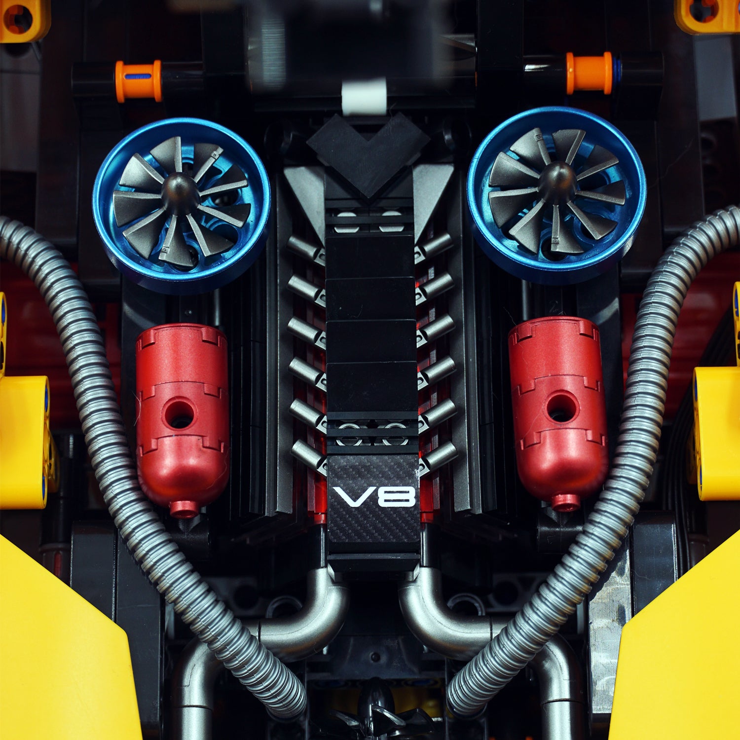 1: 8 juegos de construcción de superdeportivo Corvette C8 con control remoto, cola elevadora eléctrica, chasis elevador eléctrico, puerta eléctrica (3788 piezas)