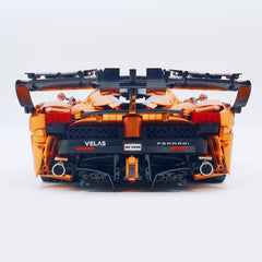 1: 8 LaFerrari FXXK EVO Custom Modified, Orange Gold Color Enamel Paint, Oversized Rear Wing (4739 Pcs)