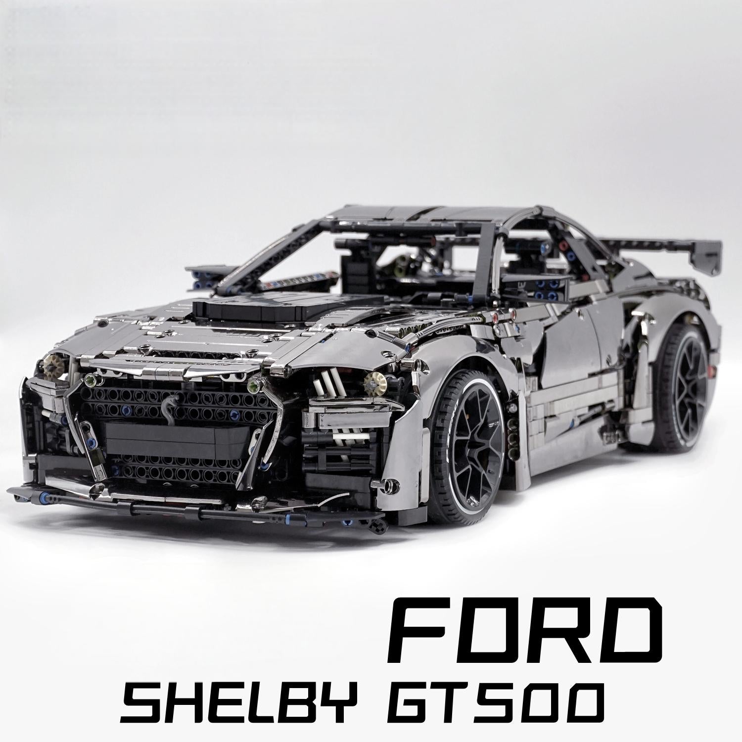 1: 8 Ford Shelby GT500, Matte Black Customized Version (3400PCS) - BAV BRICK