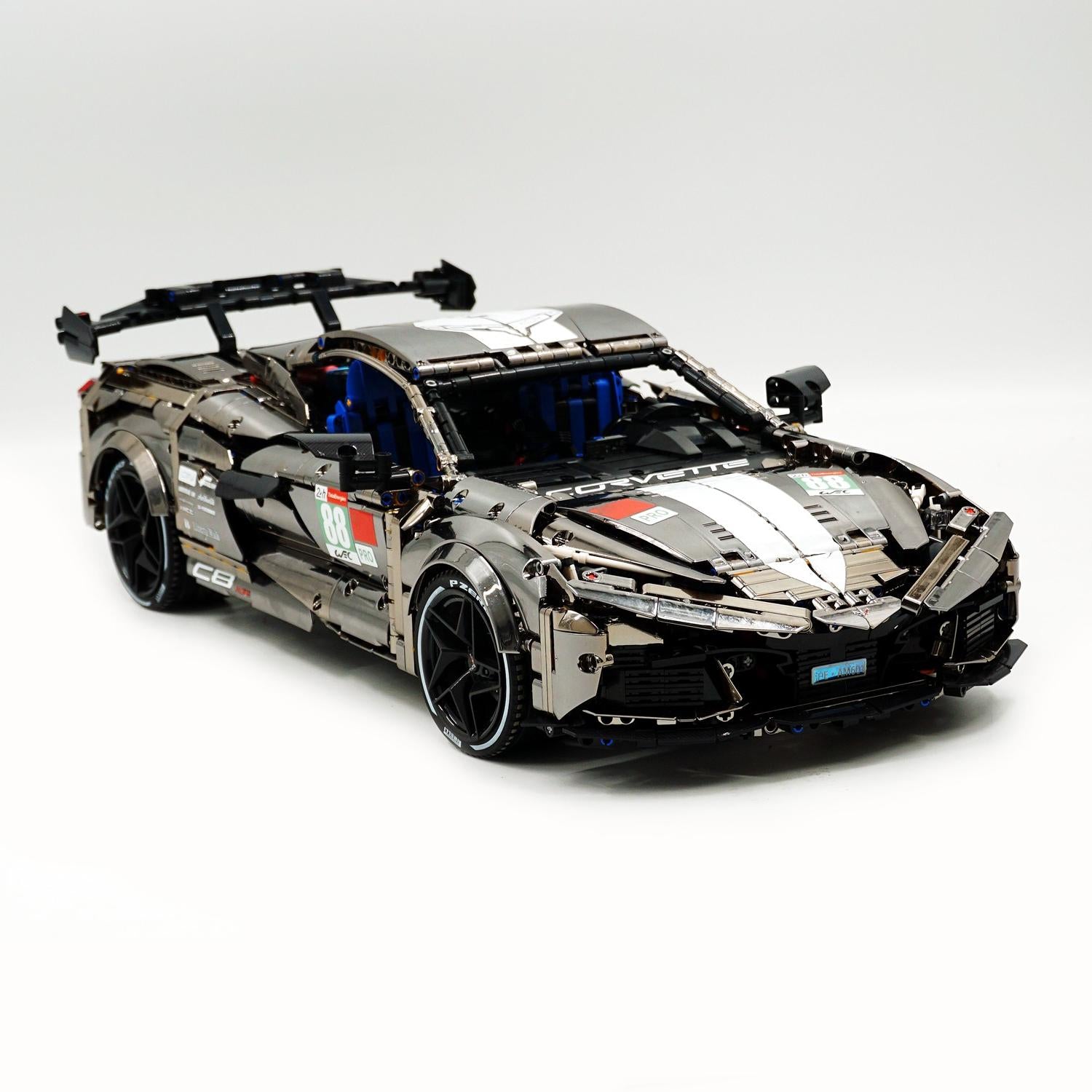 1: 8 Corvette C8 Supercar Building Sets, Mirror electroplating Customized Edition (3788 Pcs)