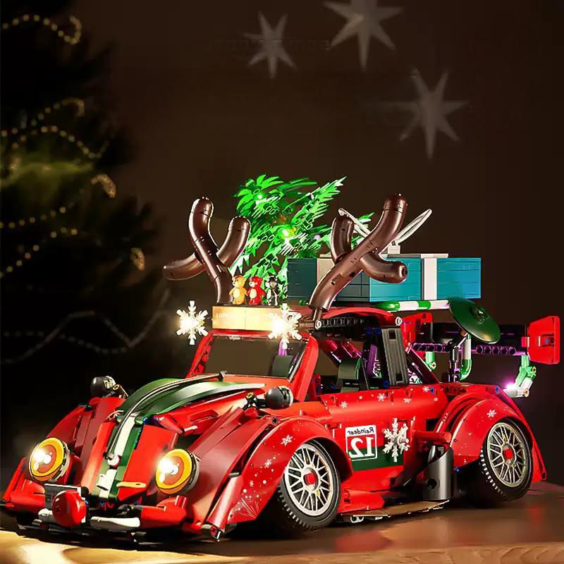 Christmas Special Beetle Car, Openable Top Gift Box, Removable Christmas Tree on the Car Body(2870 Pcs)