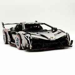 1: 8 Lamborghini VENENO Silver Gray with Remote control, Manual/Electric Air Suspension (4016 Pcs) - BAV BRICK