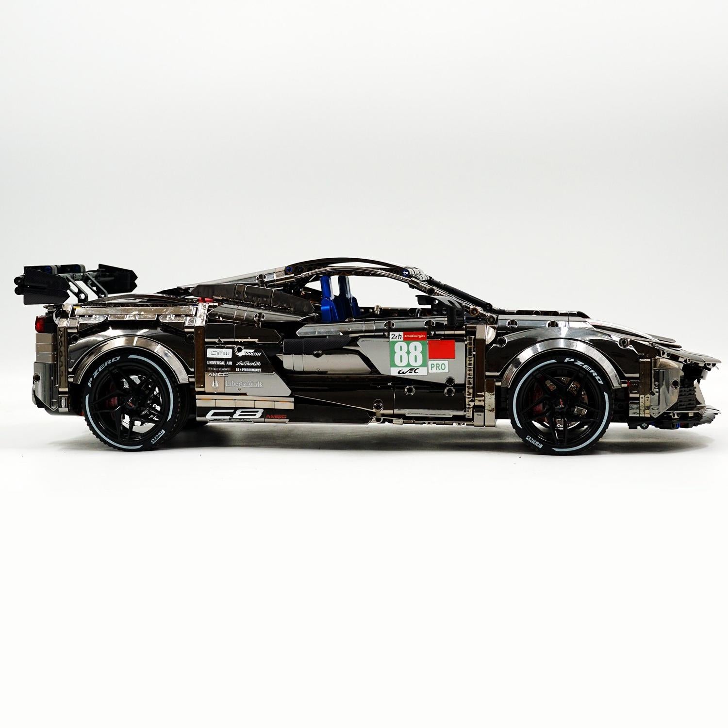 1: 8 Corvette C8 Supercar Building Sets, Mirror electroplating Customized Edition (3788 Pcs)