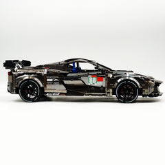 1: 8 Corvette C8 Supercar Building Sets, Mirror electroplating Customized Edition (3788 Pcs)