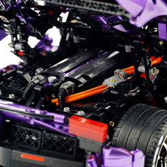 1: 8 LaFerrari FXXK EVO Custom Modified, peinture émaillée couleur améthyste rare, aileron arrière surdimensionné (4739 pièces)