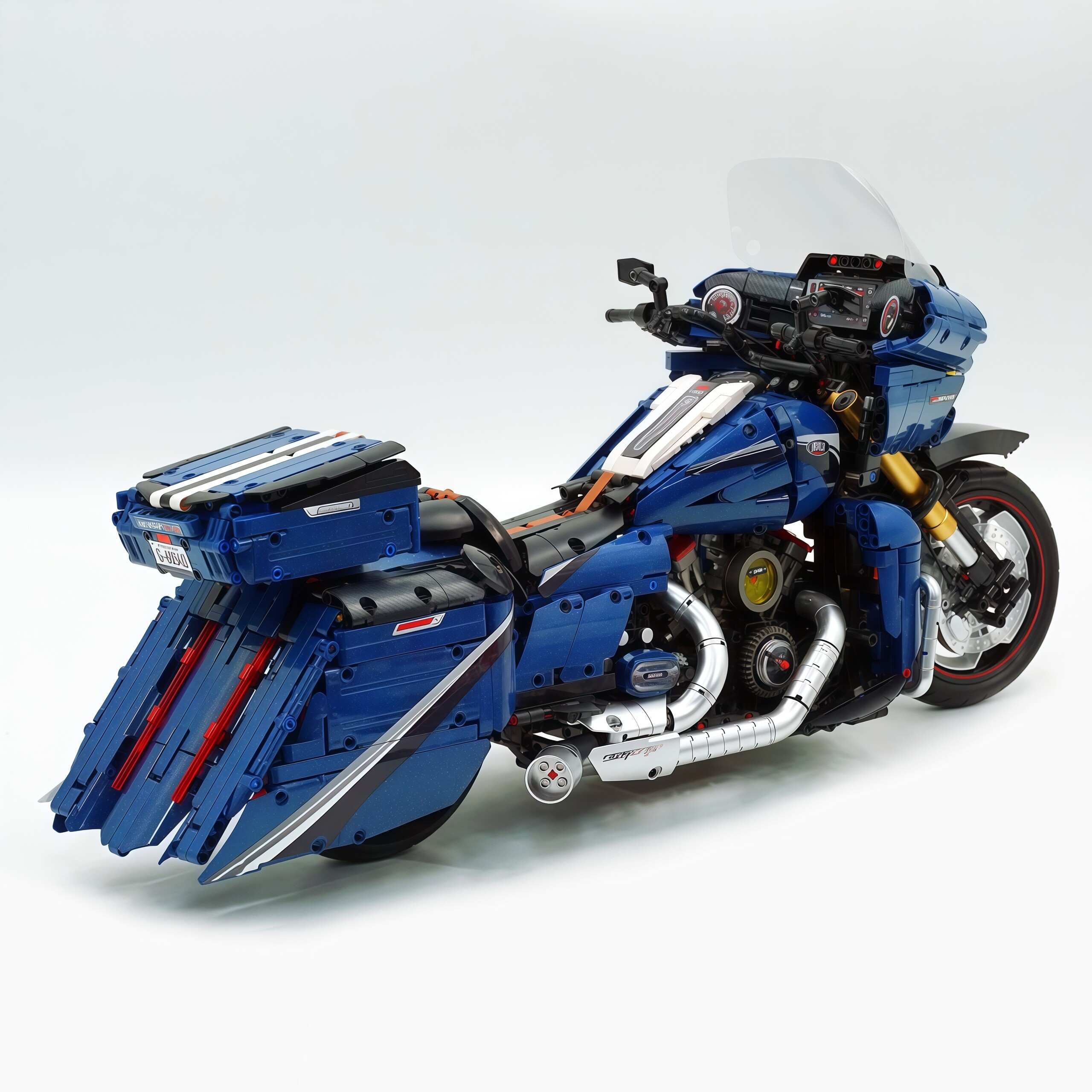 1:5 Harley-Davidson Street Glide Motorcycle | Glossy Starry Sky Blue Painted Edition(2410 PCS) - BAV BRICK