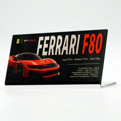 Suitable for Ferrari Supercar Series Display Acrylic Nameplate