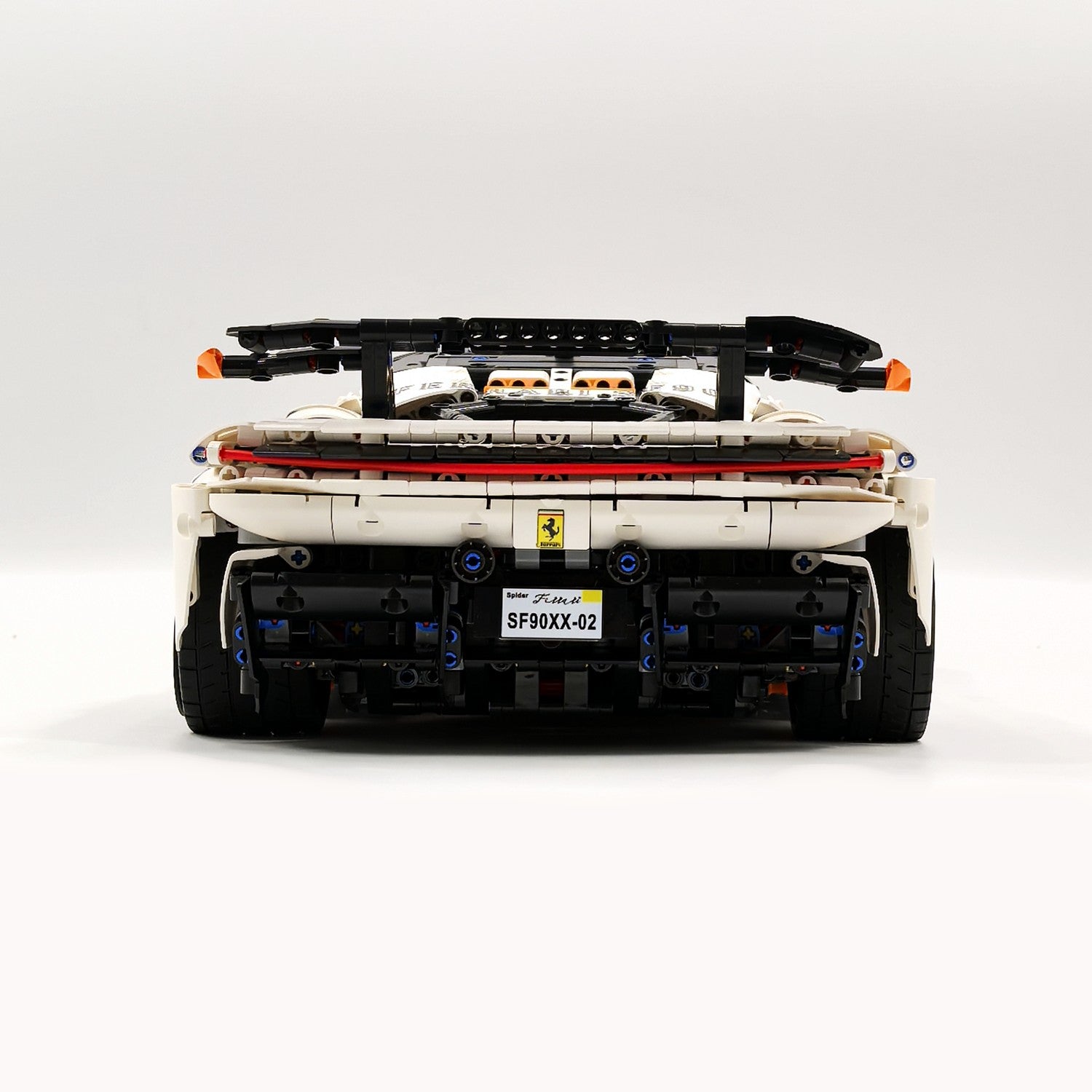 1:8 Ferrari SF90XX White Goddess, The Ultimate Supercar, More Than 12 Features Restored(4100 Pcs)