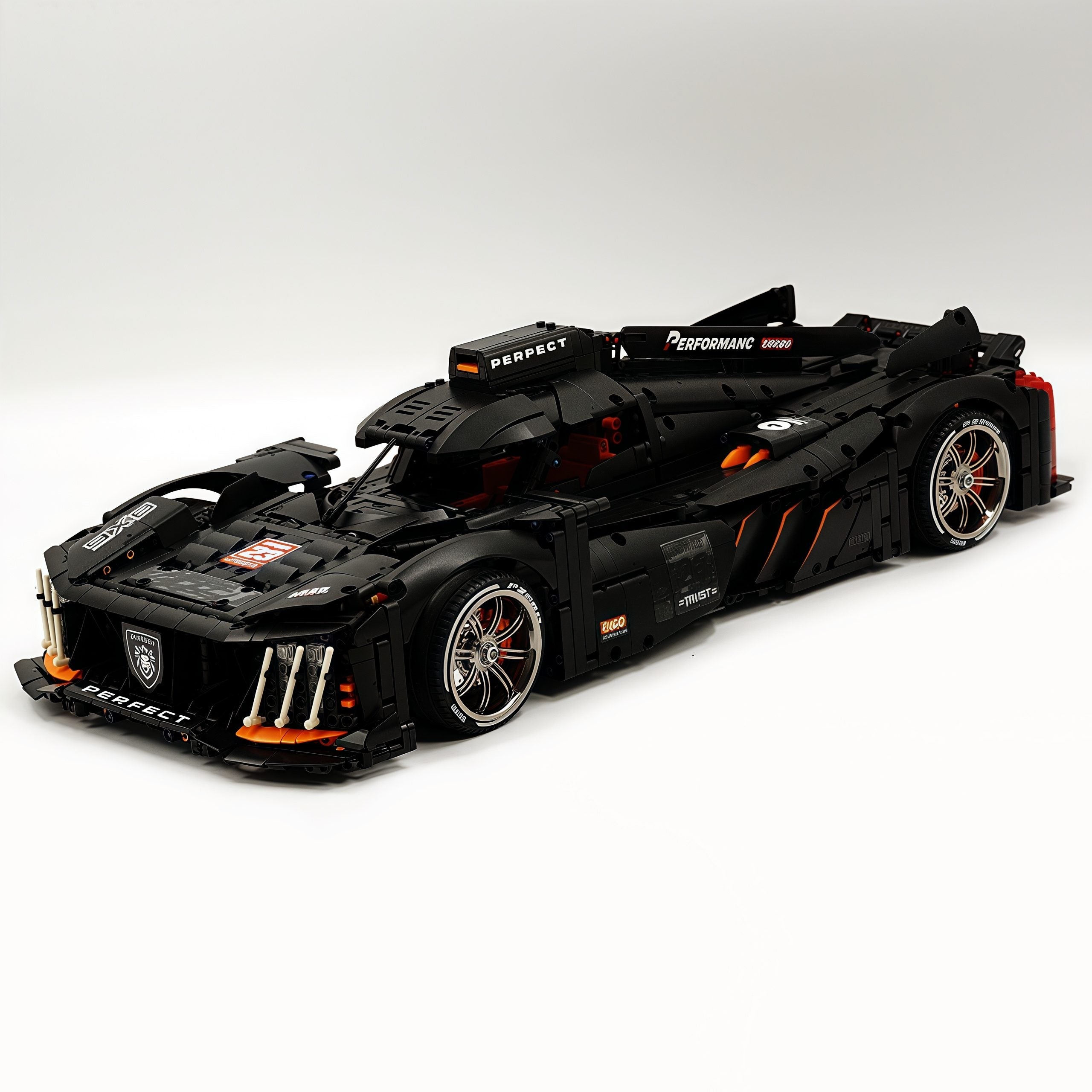 1: 8 Peugeot Le Mans 9×8 RaceCar Building Sets with Remote Control, Dark Warrior Custom Edition (3746 Pcs)