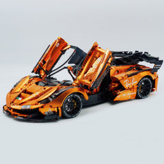 1: 8 LaFerrari FXXK EVO Custom Modified, Orange Gold Color Enamel Paint, Oversized Rear Wing (4739 Pcs)
