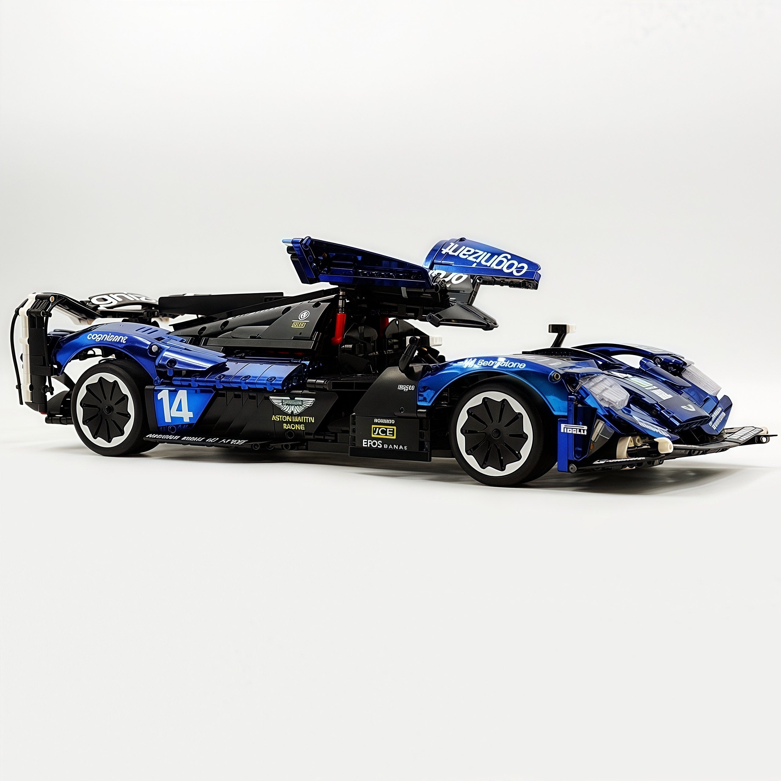 1: 8 Aston Martin Valkyrie Hypercar, Electroplated Dark Blue Customized Version(3869 Pcs)