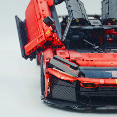 1:8 The Ultimate FERRARI F80 | Electroplated Red Custom Edition | Remote Controlled V6 Prancing Horse Hypercar (3998pcs)