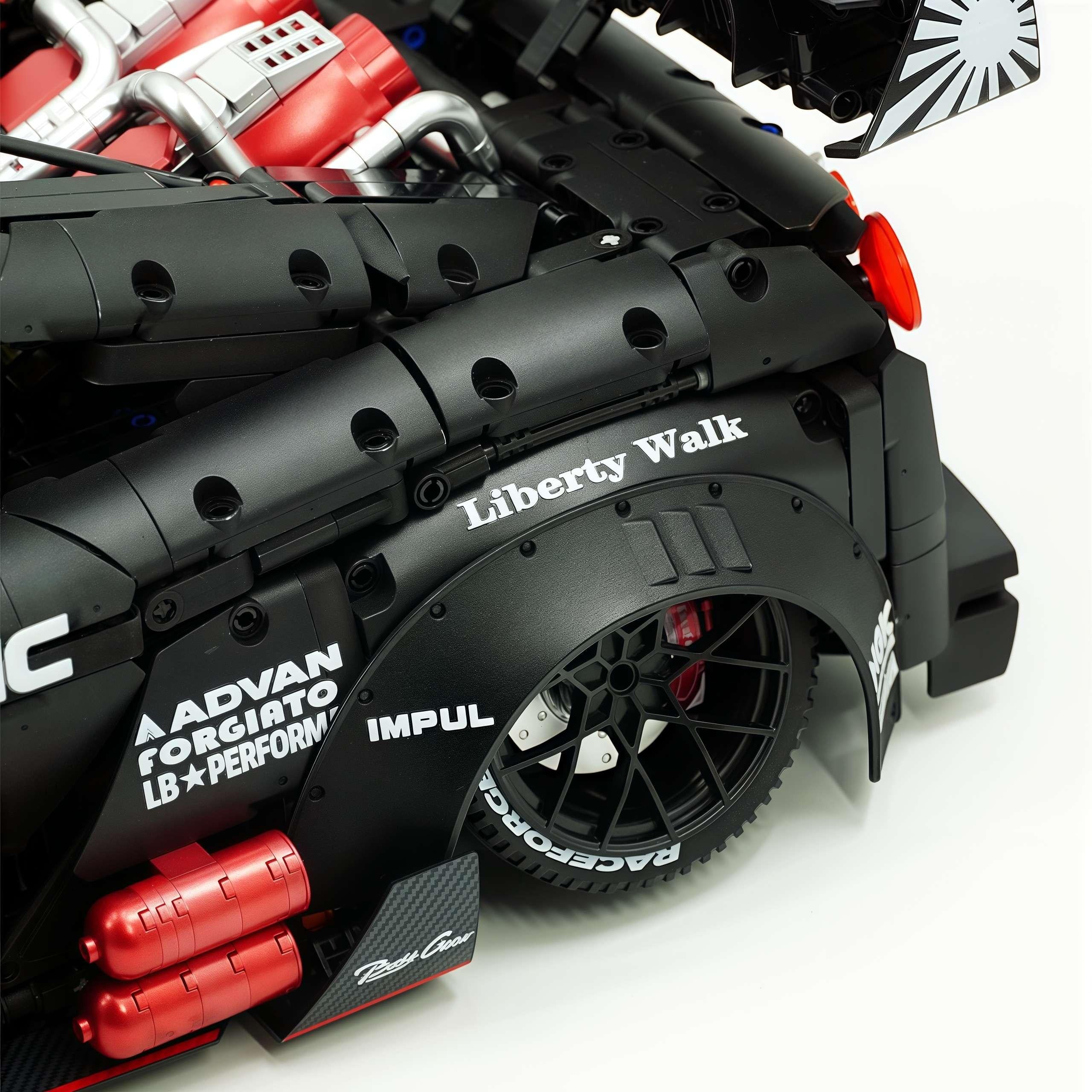 1:8 Nissan GT-R R35 Widebody Black Warrior Custom Edition |&nbsp; Black Beast | 3939+ PCS