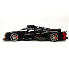 1: 8 Peugeot Le Mans 9×8 RaceCar Building Sets with Remote Control, Dark Warrior Custom Edition (3746 Pcs)