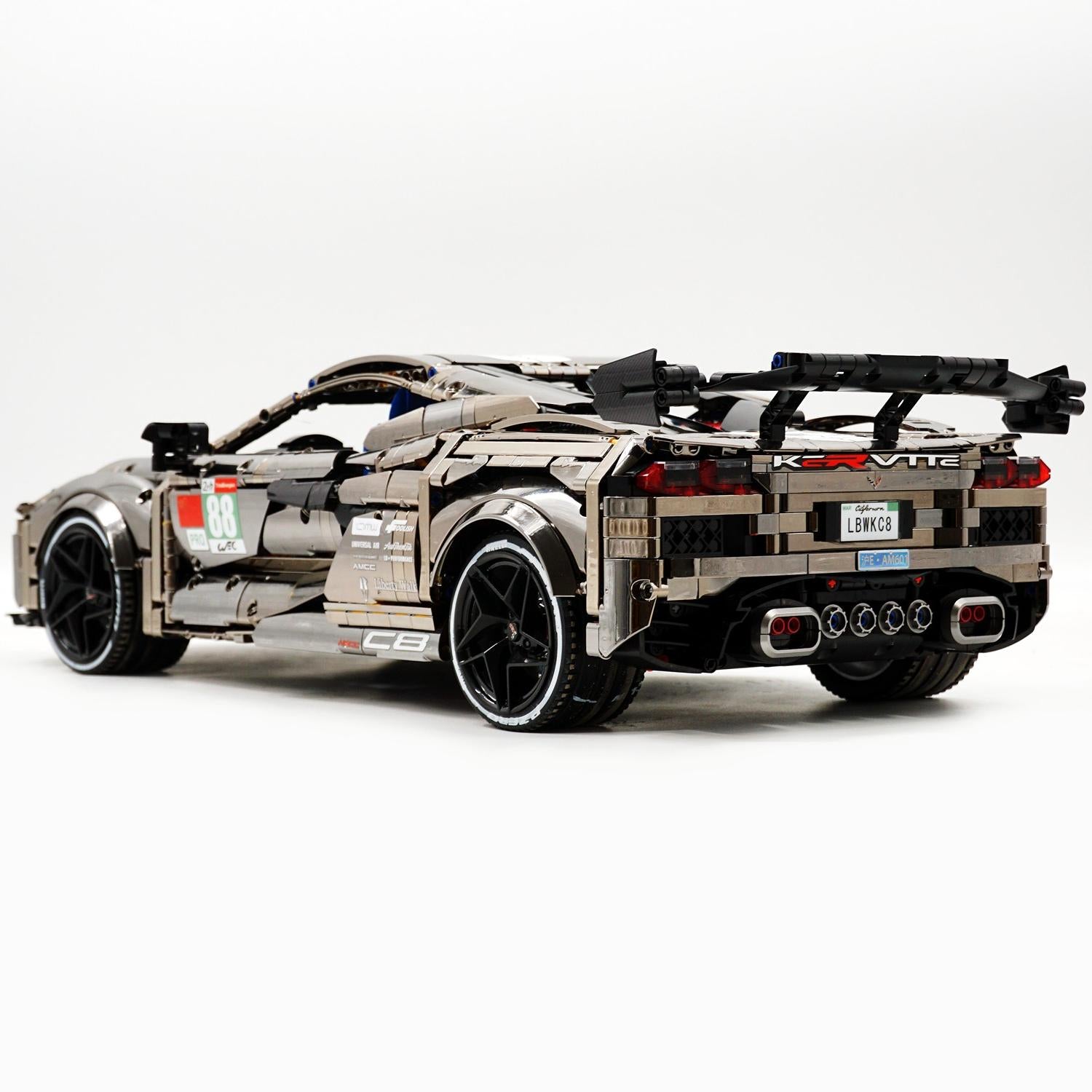 1: 8 Corvette C8 Supercar Building Sets, Mirror electroplating Customized Edition (3788 Pcs)