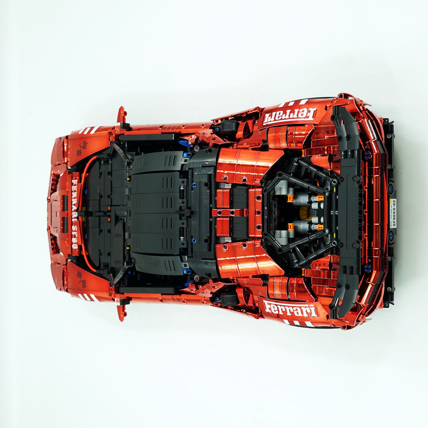 1:8 Ferrari SF90XX Red Plating Limited Color, The Ultimate Supercar, More Than 12 Features Restored(4100 Pcs)