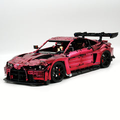 1: 8 BMW M4 GT3 Building Set, Fully Detailed Simulation, Custom Wine Red Electroplating Appearance Edition (4556Pcs)
