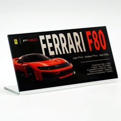 Suitable for Ferrari Supercar Series Display Acrylic Nameplate
