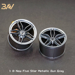 1:8 Custom Wheels, Suitable for All 1:8 Supercars (4-pack)
