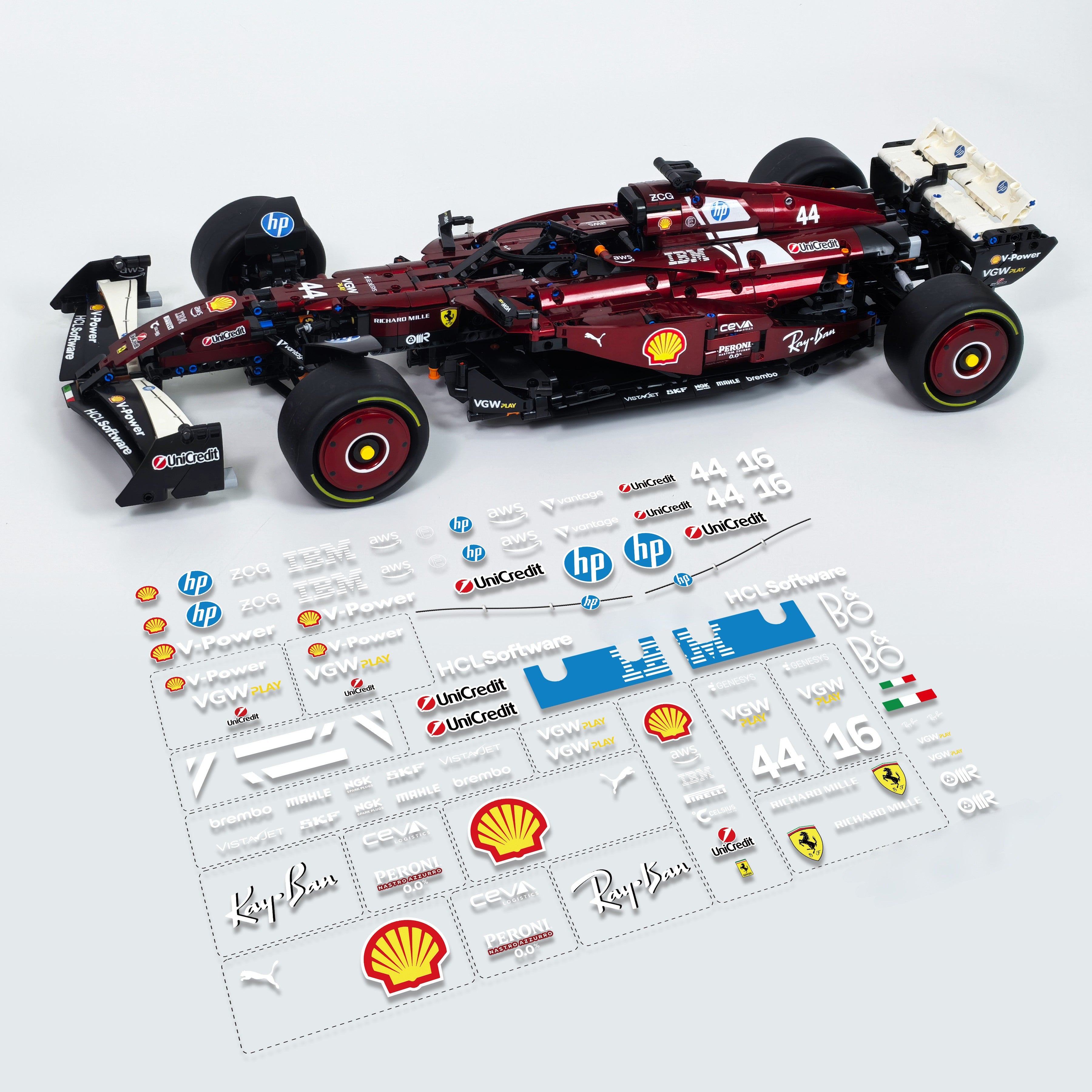 1:8 Ferrari SF-25 F1 Car | Custom Painted Burgundy Edition (1900pcs) - BAV BRICK