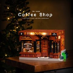 American Café Street Scene with LED Lighting | Premium Modular Building (1905 PCS)