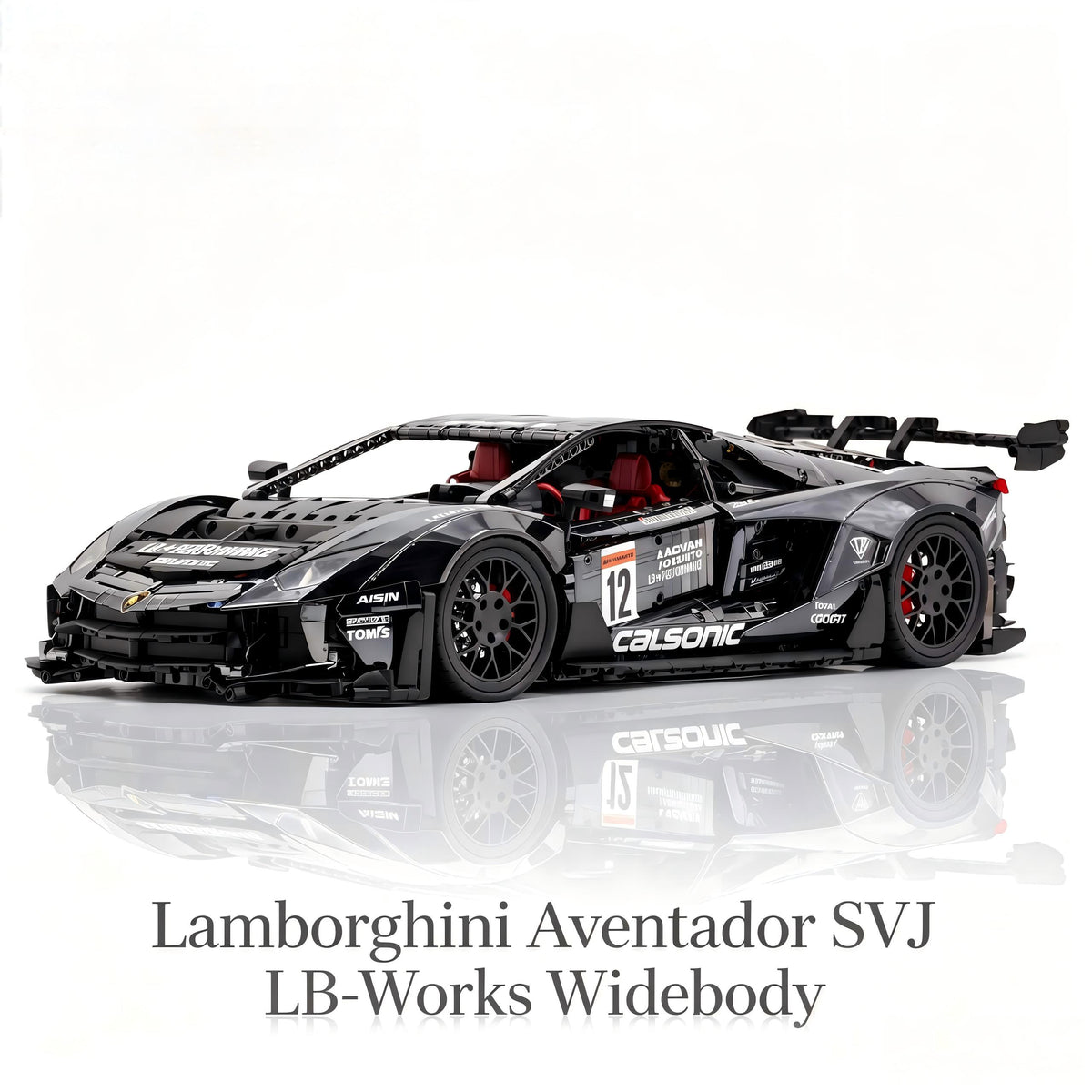 1:8 Lamborghini Aventador SVJ LBWK | Electroplated Black Custom Bull Widebody Supercar (4990+ PCS)（副本）