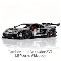 1:8 Lamborghini Aventador SVJ LBWK | Electroplated Black Custom Bull Widebody Supercar (4990+ PCS)（副本）