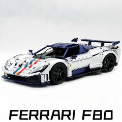 The Ultimate FERRARI F80 Prancing Horse Hypercar 4702pcs | Silver Limited Edition