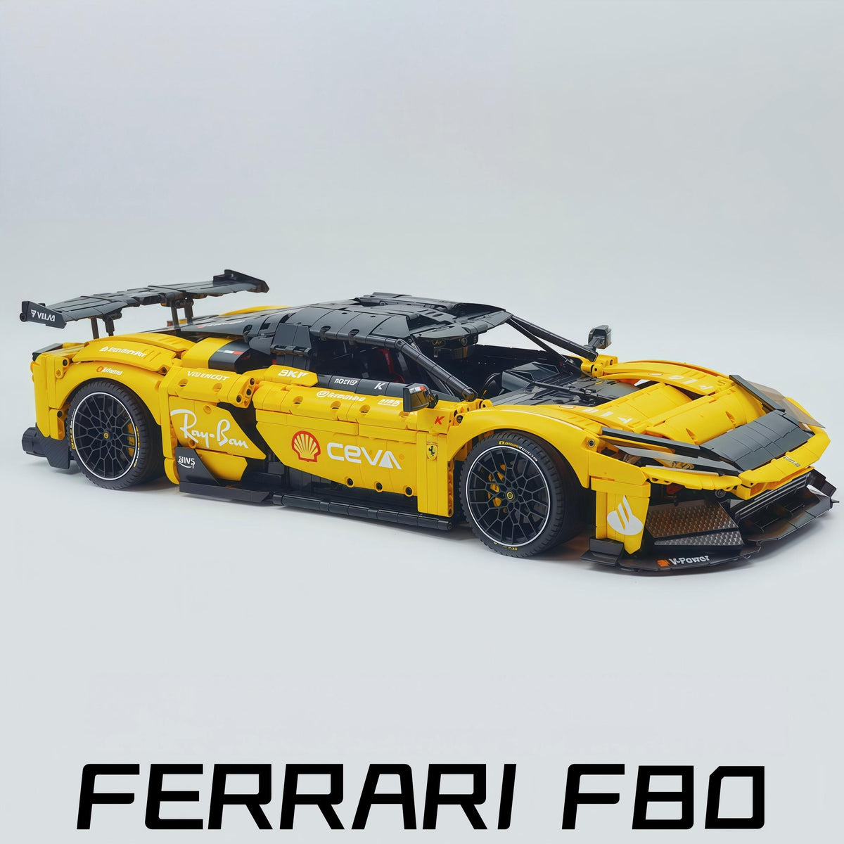 1:8 The Ultimate FERRARI F80 | Yellow Custom Edition | Remote Controlled V6 Prancing Horse Hypercar (3998pcs)