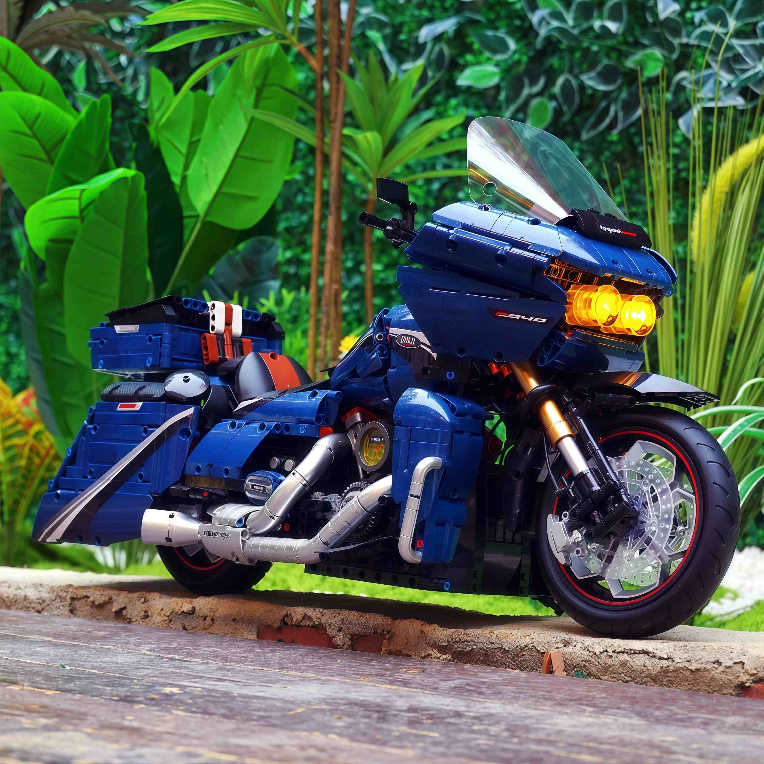 1:5 Harley-Davidson Street Glide Motorcycle | Glossy Starry Sky Blue Painted Edition(2410 PCS) - BAV BRICK