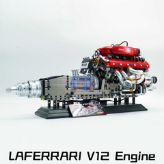 Large LaFerrari V12 Engine | Motorised Supercar Engine Model (2378 PCS)