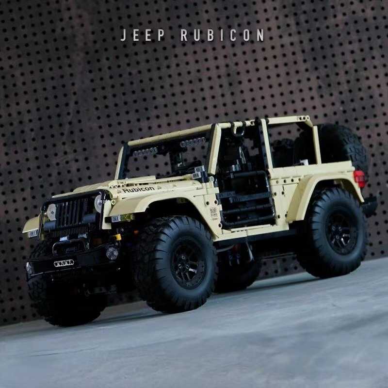 1: 6 Jeep Wrangler Off-Road Pickup with Remove Control, Electric Telescopic Hook, Tank Turn, Exclusive Wheel Arch, 3621 Pcs