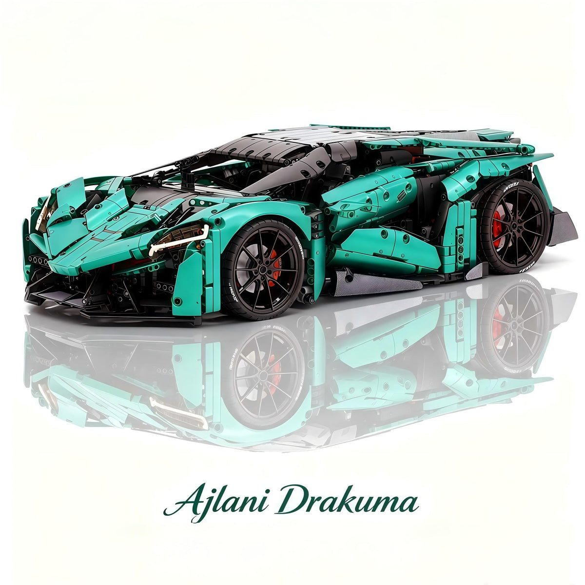 1:8 The Ultimate Ajlani Drakuma | Customized Barrel-Plated Emerald V8 Concept Hypercar (3920+ PCS)