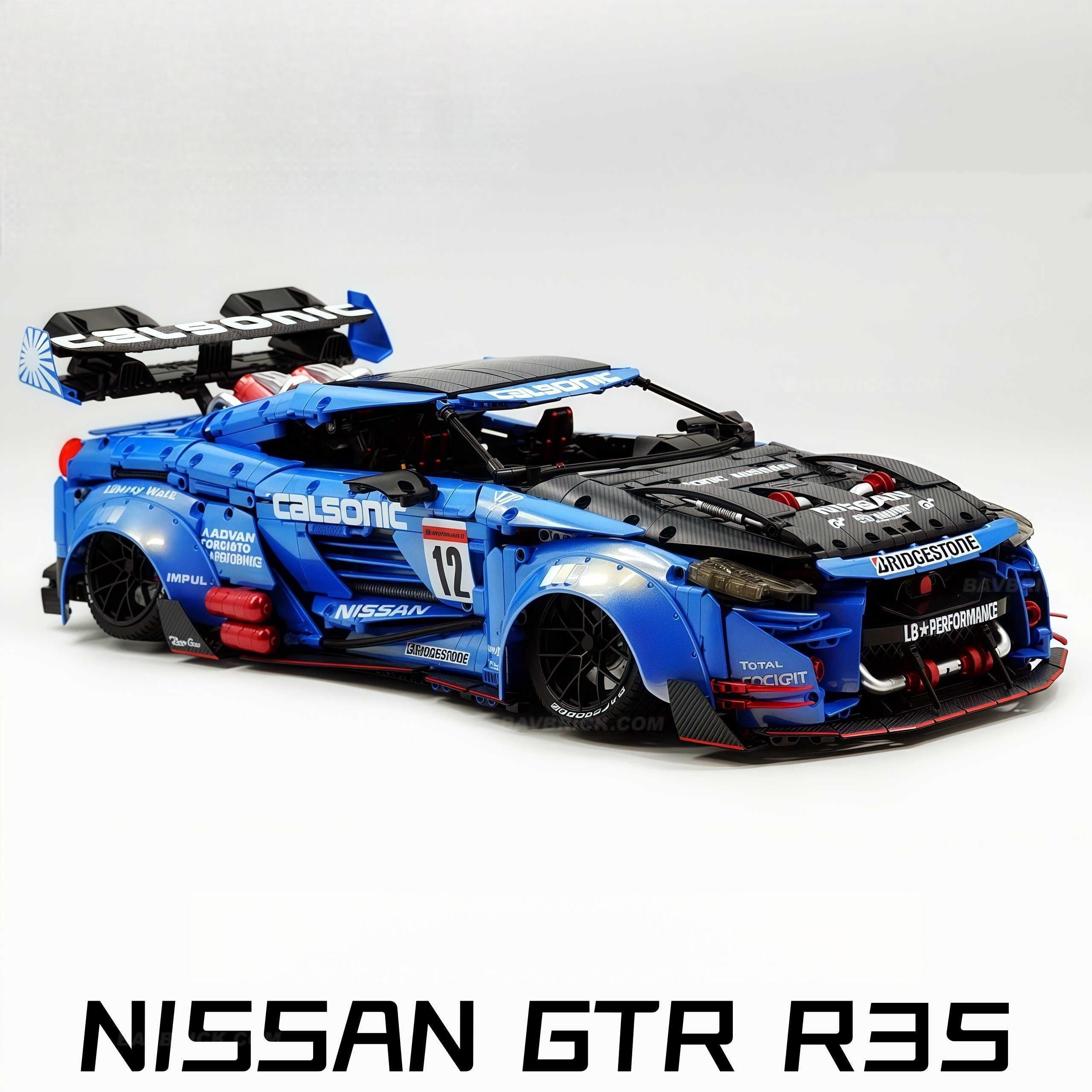 1:8 Nissan GT-R R35 Widebody Blue-plated Custom Edition | Electroplated ...
