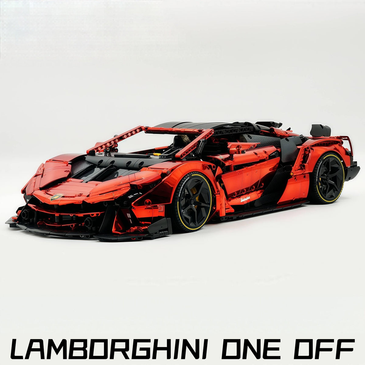 1: 8 Lamborghini One Off: Auténtica, Motorized Convertible Switch Mode | Custom Ruby-plated Edition(3392 Pcs)