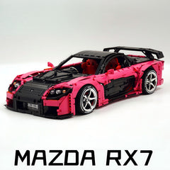 1: 8 Mazda RX-7 with Remote Control, Front and Rear Lights, Macaron Pink Limited Edition (3305 Pcs)