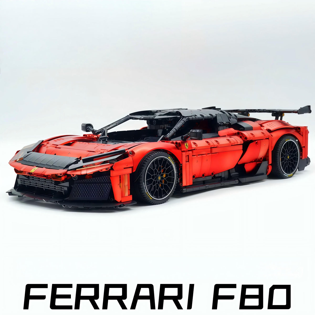 1:8 The Ultimate FERRARI F80 | Electroplated Red Custom Edition | Remote Controlled V6 Prancing Horse Hypercar (3998pcs)