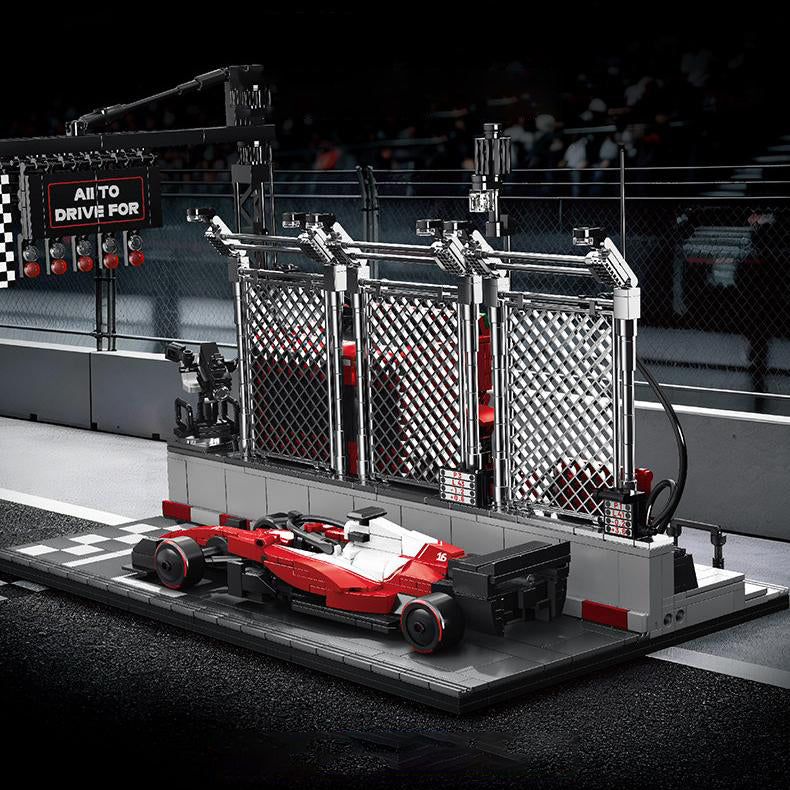 Ferrari F1 Race Car and F1 Starting Grid Set | 1413 PCS