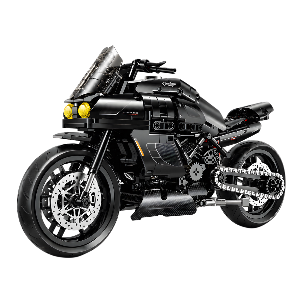 Black Night Racer | 1:8 Scale Motorcycle | 540 PCS