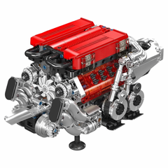 Motorised Red Edition W16 Engine| 958 PCS