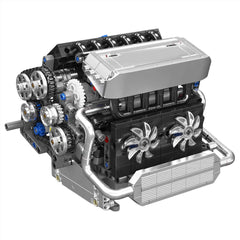 Motorised Inline-6 BMW German Engine | 744pcs