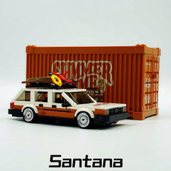 Volkswagen Santana 80s German Wagon Sleeper with Container Display Case(457 PCS)