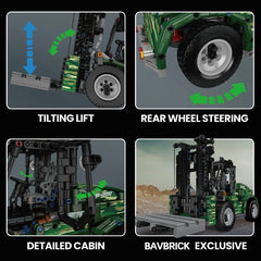 Remote-Controlled Heavy Duty Military Camo Forklift | 1312pcs