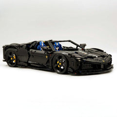 Coffret de construction Ferrari SF90 à l'échelle 1:8 – Supercar télécommandée ultime, finition peinture noire mate classique personnalisée (3982 pièces)