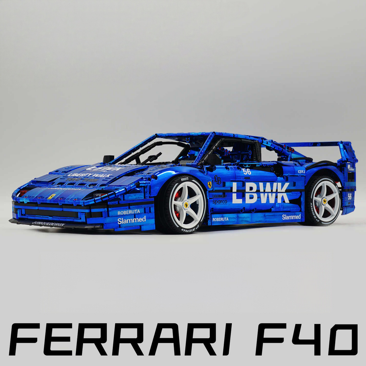 1:8 The Ultimate Ferrari F40 Supercar | LB Style Electroplated Mirror Royal Blue Edition (4026 PCS)
