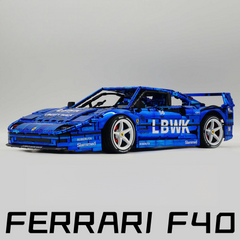 1:8 The Ultimate Ferrari F40 Supercar | LB Style Electroplated Mirror Royal Blue Edition (4026 PCS)