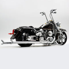 1: 5 Harley Heuer fat Boy, Electroplating Gun Gray Edition, Adjustable Rear Wheel Height(2392 Pcs)