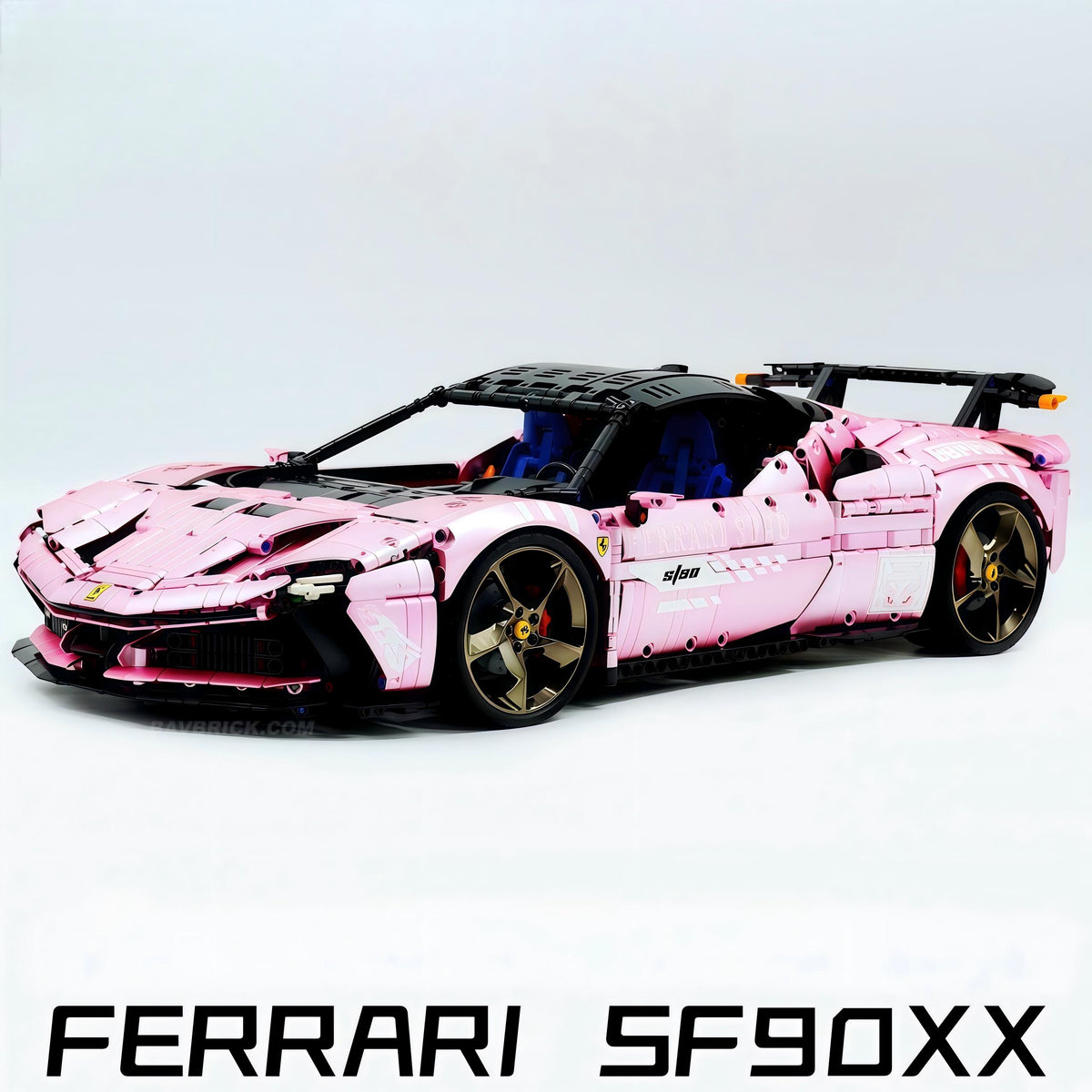 1:8 Ferrari SF90XX Pink Plating Limited Color, The Ultimate Supercar, More Than 12 Features Restored(4100 Pcs)