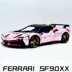 1:8 Ferrari SF90XX Pink Plating Limited Color, The Ultimate Supercar, More Than 12 Features Restored(4100 Pcs)